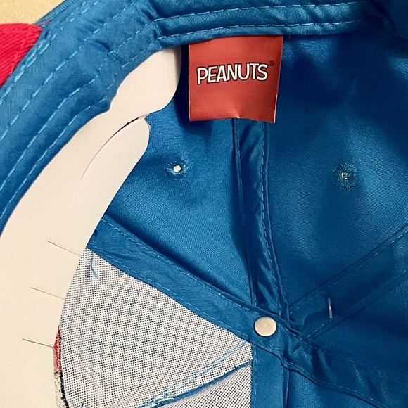 Mens Peanuts Snoopy Blue Hat/Cap Snapback Adjustable One Size - Picture 6 of 7